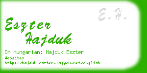 eszter hajduk business card